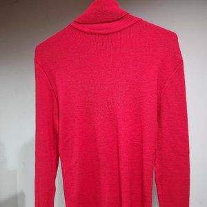INTERKNIT VINTAGE RED TURTLENECK MADE IN BRITISH HONG KONG PRE-1997 SIZE L